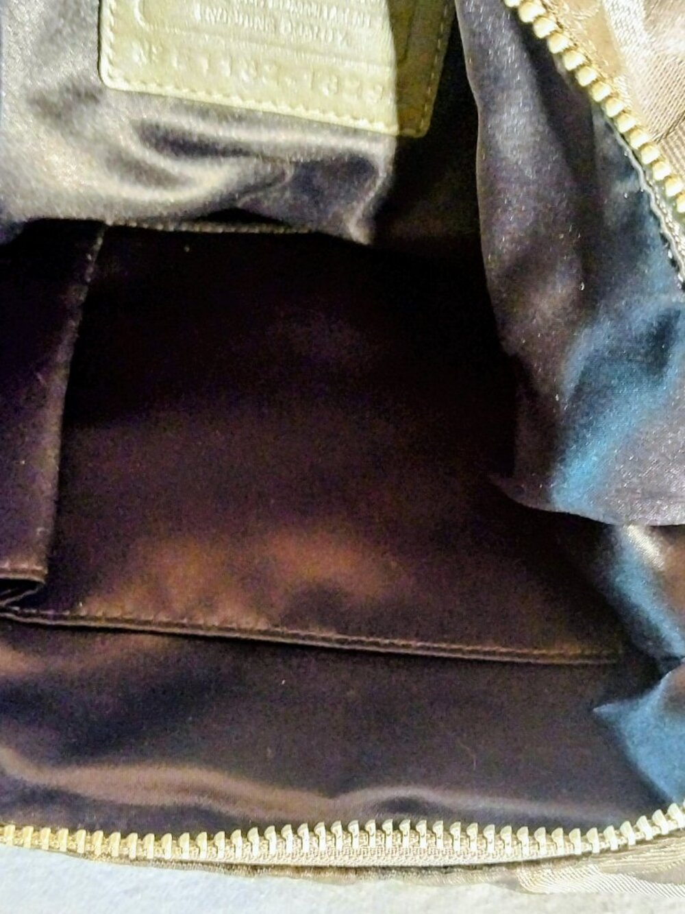 Coach Kristin Op Art Charcoal Gray/Silver Signature Hobo Crossbody Handbag - Picture 11 of 12
